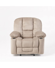 GDFStudio Christopher Knight Home Gannon Fabric Gliding Recliner, Latte