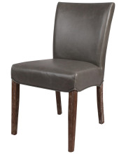 New Pacific Direct Beverly Hills Bonded Leather, Set of 2 Dining chairs, Vintage gray