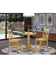 3 Pc counter height pub set - high Table and 2 Kitchen Chairs.