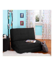 Space Saver Your Zone Flip Chair, Multiple Colors (Rich Black)
