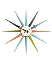 MLF Nelson Sunburst Clock in Multi Color, Designed by George Nelson(Full Range Available)