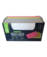 CaseMate Ruled Index Cards 3x5 - Assorted Colors