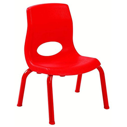 Angeles 8"H MyPosture Chair, Red, AB8008PR, Homeschool Classroom Furniture, Flexible Seating, Kids School Desk Chair, Boys-Girls Stackable Chair