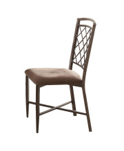 AcME Aldric Side chair (Set-2) - - Fabric & Antique
