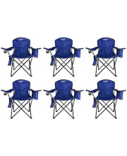 6-Pack Coleman Camping - Lawn Chairs With Built-In Cooler, Blue | 6 x 2000020266