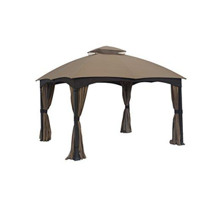 APEX GARDEN Replacement Canopy Top for Allen + roth 10-ft x 12-ft Gazebo # TPGAZ17-002 (Color: Brown)