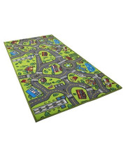 Kids Carpet Playmat Rug City Life Great for Playing with Cars and Toys - Play, Learn and Have Fun Safely - Kids Baby, Children Educational Road Traffic Play Mat, for Bedroom Play Room Game Safe Area