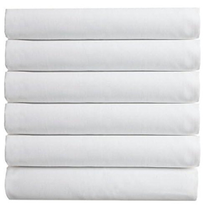 (6-Pack) Luxury Fitted Sheets! Premium Hotel Quality Elegant Comfort Wrinkle-Free 1500 Thread Count Egyptian Quality 6-Pack Fitted Sheet with Storage Pockets on Sides, Queen Size, White