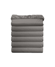(6-Pack) Luxury Fitted Sheets Premium Hotel Quality Elegant comfort Wrinkle-Free 1500 Thread count Egyptian Quality 6-Pack Fitted Sheet with Storage Pockets on Sides, TwinTwin XL Size, gray