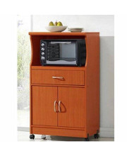 Hodedah Microwave Stand, Multiple Colors (cherry)