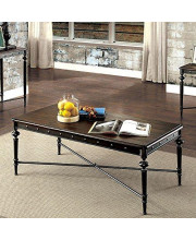 Ballina Matte Dark Gray Metal Coffee Table by Furniture of America