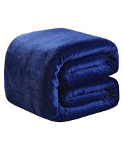 SOFTcARE Soft Twin Size Summer Blanket All Season 350gSM Thicken Warm Fuzzy Microplush Lightweight Thermal Fleece Blankets for couch Bed Sofa Royal Blue 6690