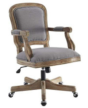 Maybell Office Chair in Rustic Brown and Light Gray