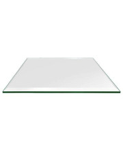 10 Inch Square glass Table Top - Tempered - 12 Inch Thick - Beveled Polished - Eased corners