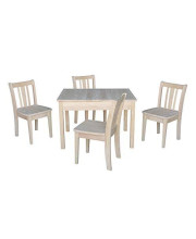 International Concepts Table With 4 San Remo Juvenile Chairs, Unfinished