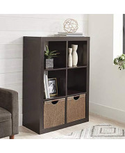 Better Homes and Gardens.. Bookshelf Square Storage Cabinet 4-Cube Organizer (Weathered) (White, 4-Cube) (Espresso, 6-Cube)