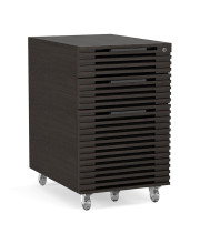 BDI Corridor Office 6507 3-Drawer Mobile File Pedestal, Charcoal Stained Ash