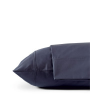100% cotton Percale Pillowcases King Size, Navy Blue, 2 Pieces of Pillow case, crisp and cool Strong Bed Linen, 20 inches X 40 inches