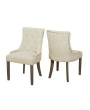 angelo:HOME Dining chairs - Ariane Upholstered Parsons Set of 2 (Light grey)