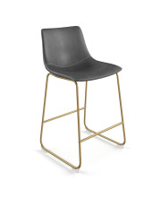 Aeon Furniture counter Stool in gray and gold Frame - Set of 2