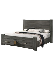Best Quality Furniture Eastern King Bed Only, Weathered gray