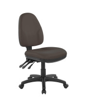 Office Star Ergonomic Dual Function Office Task chair with Adjustable Padded Back and Built-in Lumbar Support, Armless, Dillon graphite Fabric