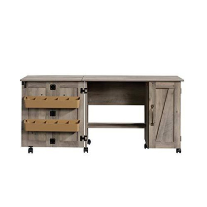 Better Homes & Gardens Modern Farmhouse Wood Sewing Table, Rustic Gray
