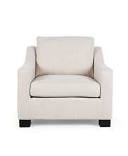 Christopher Knight Home Wesley Contemporary Fabric Club Chair, Beige, Dark Brown