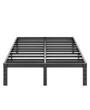 COMASACH King Bed Frame Heavy Duty,14 High Black Metal Platform Bed Frame,Sturdy Steel Frame,Support up to 3500lbs,No Box Spring Needed,Noise-Free,Easy Assembly