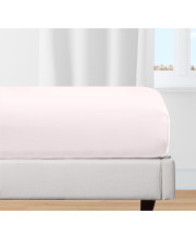 100% Organic cotton Twin XL Fitted Sheet, cooling Percale Weave, Lightweight, Snug-Fit, crisp, Twin XL Fitted Sheet, Deep Pocket Twin XL Bed Fitted Sheet, All-Around Elastic (Blush Pink)