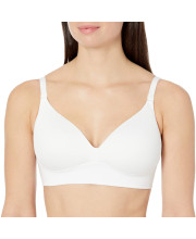 Warners womens Blissful Benefits Allover-smoothing Bliss Wireless Lightly Lined convertible comfort Rm1011w Bra, classic White, 40c US