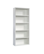 Sauder Miscellaneous Storage 5-Shelf Bookcase, Soft White Finish