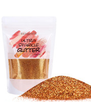 150g Extra Fine craft glitter, Holographic glitter Powder, Metallic Polyester glitter for Resin, Slime, Tumblers, Painting Arts, cosmetic glitter for Body Face Eye Makeup, Nail Arts (Amber)
