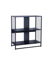 Household Essentials cube Book Shelf with Metal Mesh Wire Sides