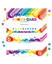 100 Pieces Punch cards, Incentive Loyalty Reward card Student Awards Loyalty cards for Business, classroom, Kids Behavior, Students, Teachers (Star Shape)