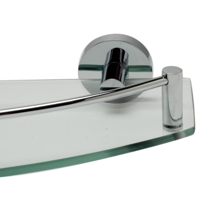 ALFI brand AB9547 Polished Chrome Wall Mounted Glass Shower Shelf Bathroom Accessory