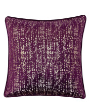 20 X 20 Inches Shimmering Velvet Accent Pillow, Set of 2, Purple and Silver