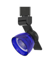 12W Integrated LED Track Fixture with Polycarbonate Head, Black and Blue