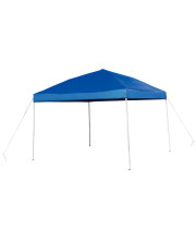 10'x10' Blue Outdoor Pop Up Event Slanted Leg Canopy Tent with Carry Bag