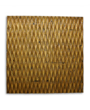 1 X 24 X 24 Gold Metallic Ridge - Wall Art