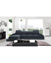32 Bonded Leather Fabric And Wood Sectional Sofa
