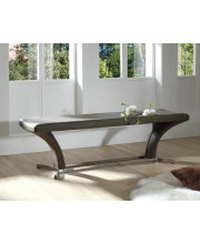 18 Grey Leatherette And Steel Dining Bench