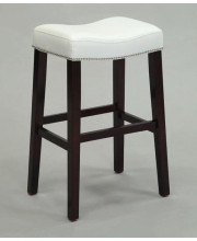 19 X 14 X 26 2Pc White And Espresso Counter Height Stool