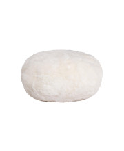 16.5 X 16.5 X 14 White Short-Hair Sheepskin - Ottoman Pouf
