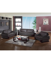 110 Dazzling Brown Leather Couch Set