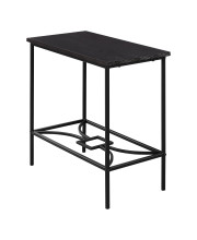 11.75 X 23.75 X 22 Cappuccino Black Mdf Metal Accent Table