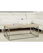 X Trestle Light Natural And Chrome Coffee Table