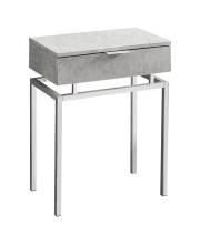 12.75 X 18.25 X 23.25 Grey Finish Metal Accent Table