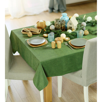 120 Merry Christmas Rectangle Tablecloth In Green
