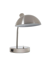 14 Modern Adjustable Silver Metal Desk Lamp with USB